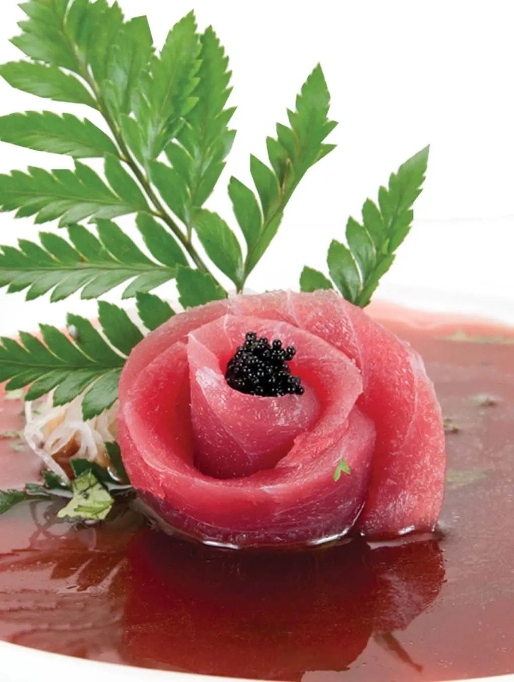 Specialty sushi rolls beautifully plated