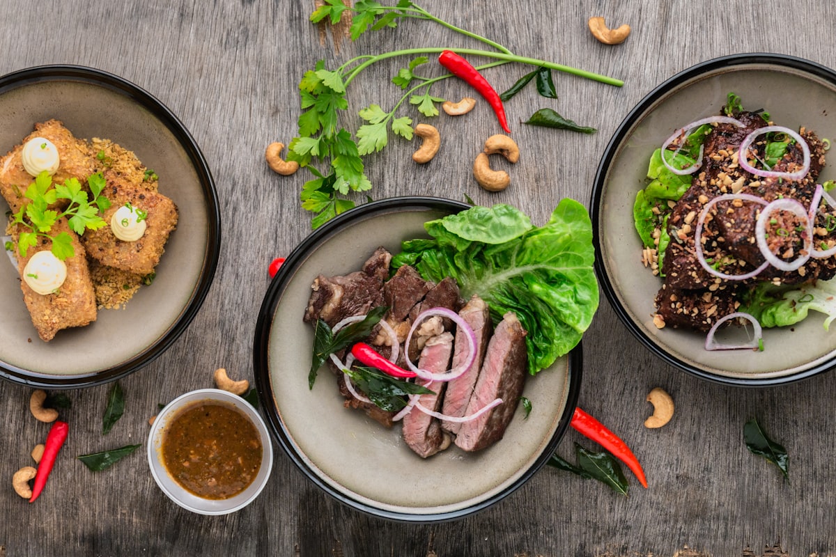 Fresh ingredients used in Japanese cooking
