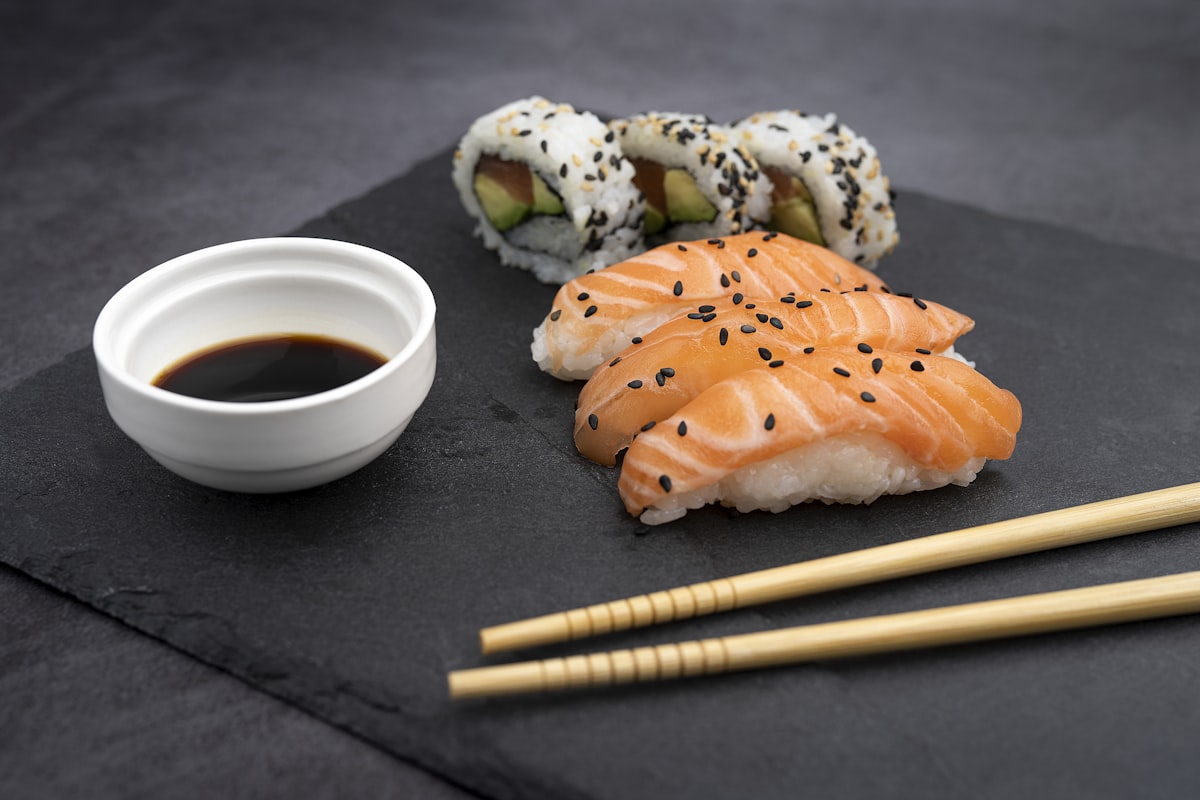 Artfully arranged sushi showcasing the craft of sushi making